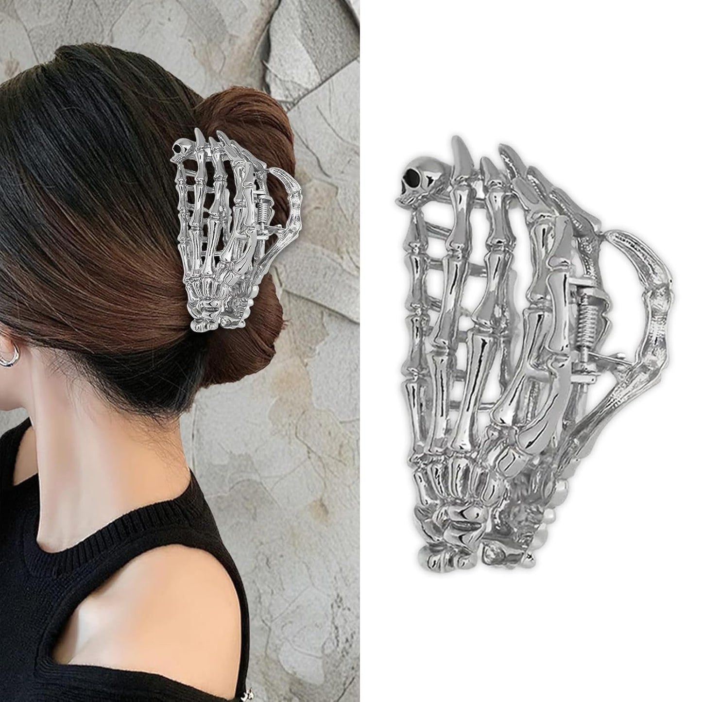 Spooktacular Halloween Haarspangen: Stilvolle Totenkopf Clips für den perfekten Grusel-Look!