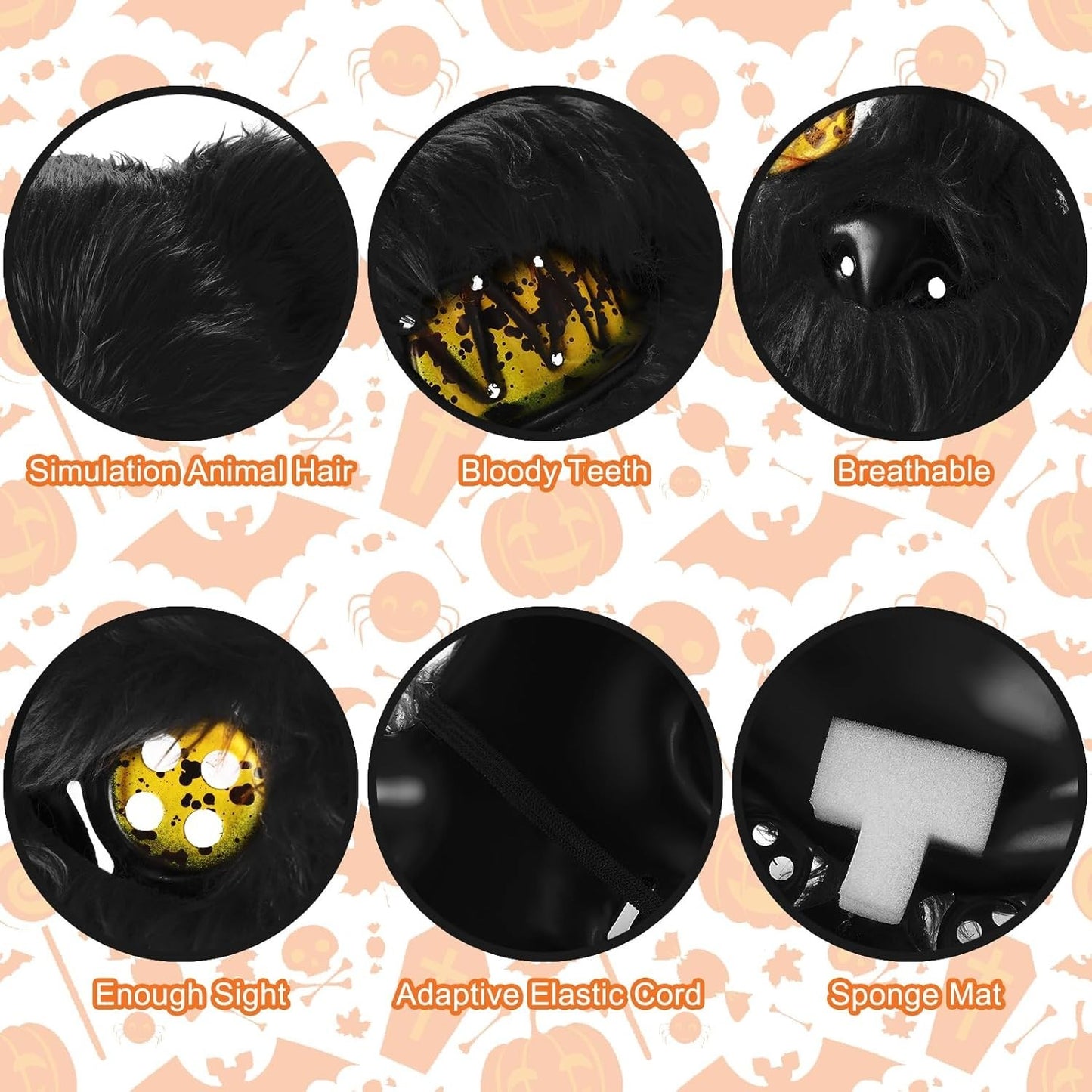 UNOLIGA Halloween Horror Bear Mask - Get Ready to Scare and Share Some Laughs This Halloween!