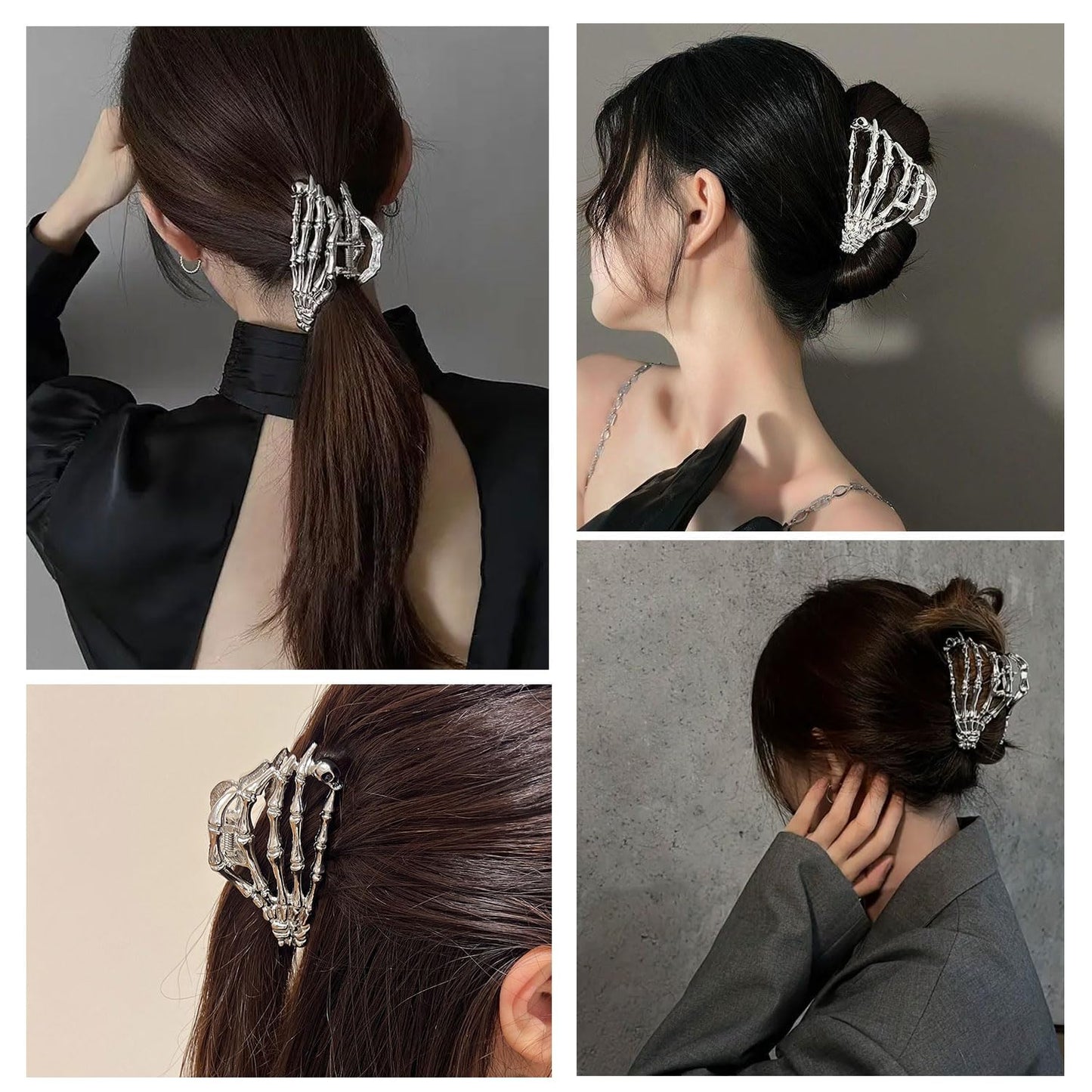 Spooktacular Halloween Haarspangen: Stilvolle Totenkopf Clips für den perfekten Grusel-Look!
