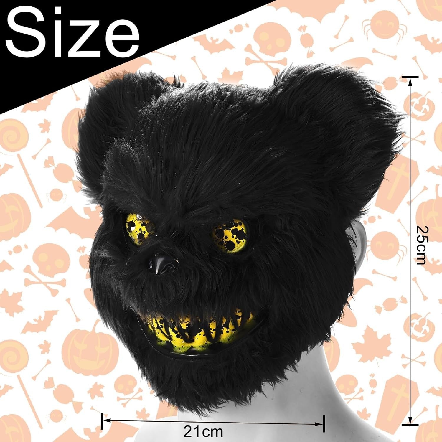 UNOLIGA Halloween Horror Bear Mask - Get Ready to Scare and Share Some Laughs This Halloween!