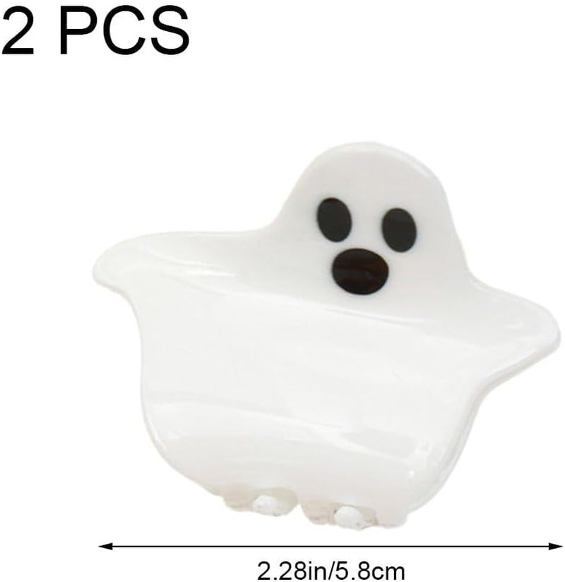Spooktacular Halloween Ghost Hair Clips - Hold Your Ponytail with a Hauntingly Fun Twist!