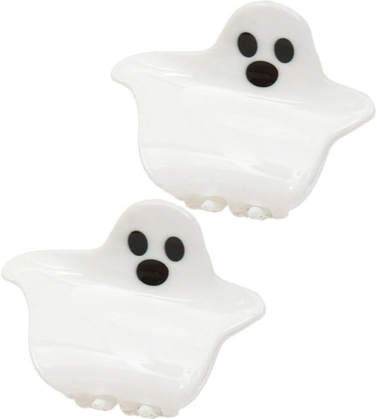 Spooktacular Halloween Ghost Hair Clips - Hold Your Ponytail with a Hauntingly Fun Twist!