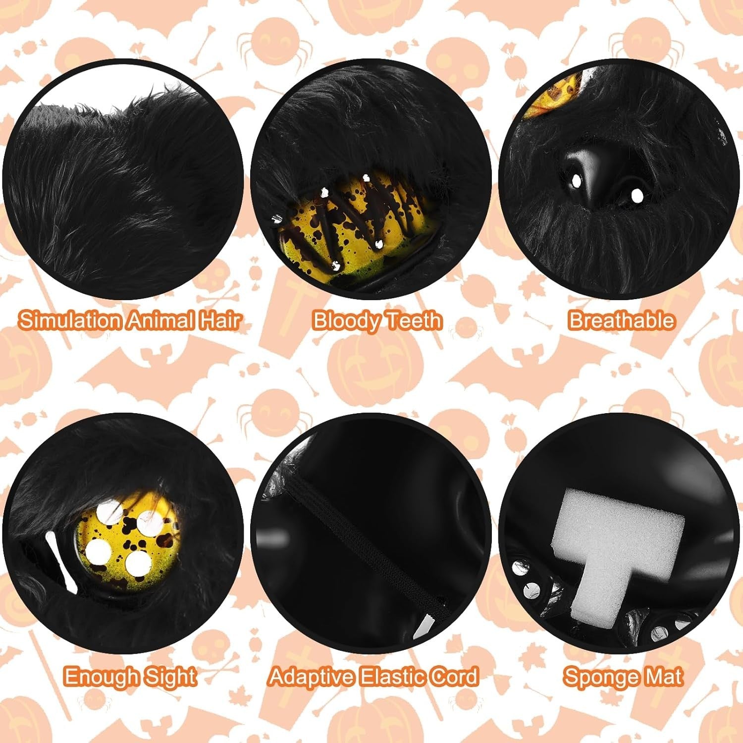 UNOLIGA Halloween Horror Bear Mask - Get Ready to Scare and Share Some Laughs This Halloween!