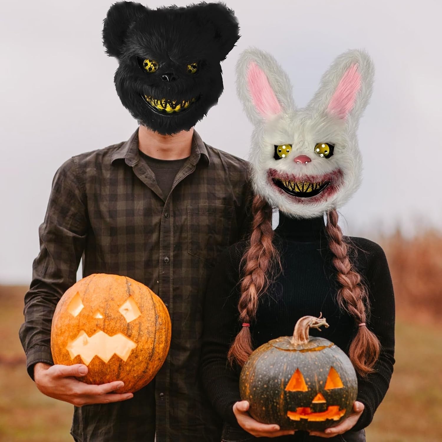 UNOLIGA Halloween Horror Bear Mask - Get Ready to Scare and Share Some Laughs This Halloween!