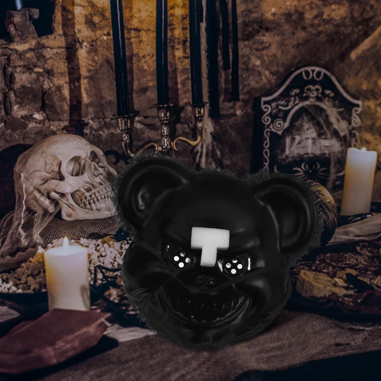 UNOLIGA Halloween Horror Bear Mask - Get Ready to Scare and Share Some Laughs This Halloween!