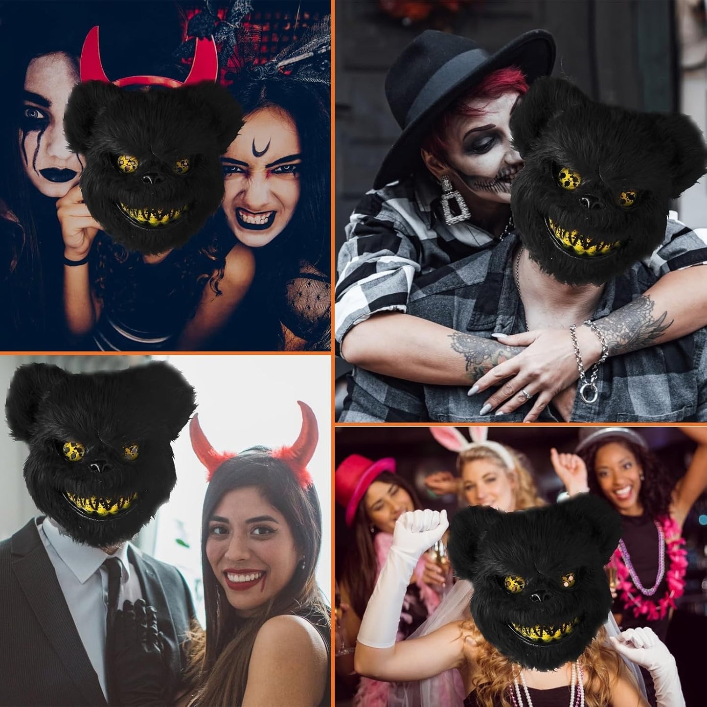 UNOLIGA Halloween Horror Bear Mask - Get Ready to Scare and Share Some Laughs This Halloween!