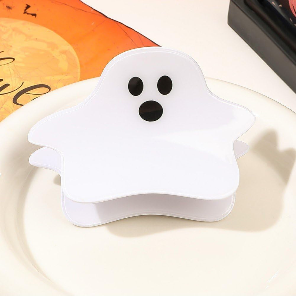 Spooktacular Halloween Ghost Hair Clips - Hold Your Ponytail with a Hauntingly Fun Twist!