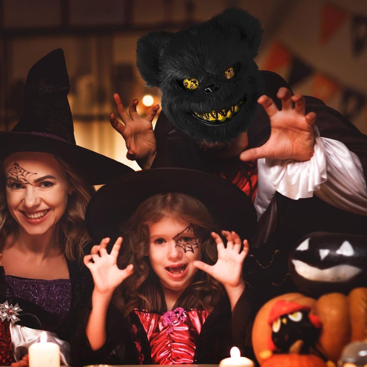 UNOLIGA Halloween Horror Bear Mask - Get Ready to Scare and Share Some Laughs This Halloween!