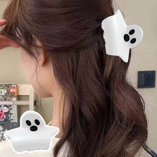 Spooktacular Halloween Ghost Hair Clips - Hold Your Ponytail with a Hauntingly Fun Twist!
